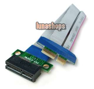 PCI E 1X Slot Riser Card Extender Extension Ribbon Flex Relocate Cable 