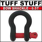 TON TEXTURED BLACK BOW SHACKLE WITH RED 7/8 PIN
