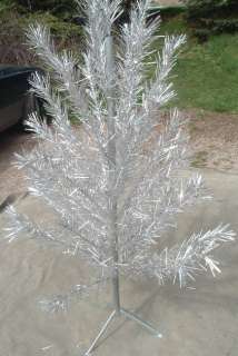 Vintage Aluminum Christmas Tree 6 1/2 Feet Complete Shiny  