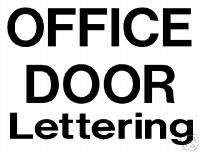 OFFICE DOOR SIGN CUSTOM VINYL LETTERING FOR BUSINESS  