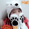 Look cute and stay warm in this adorable plush bear hat