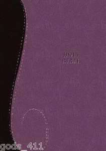 KJV Personal Size Giant Print Reference Bible Plum Purple Imitation 