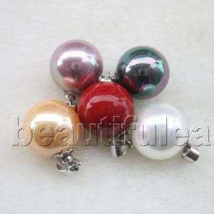 Lovely 12mm south sea shell pearl pendant 5 pcs jewelry  