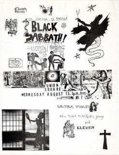BLACK SABBATH Concert Flyer New York 1969 Timothy Leary ORG  