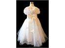 White Rosette Pageant Wedding Flower Girls Dress Gown Size 3 12 Age 2 