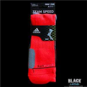 NEW RARE Adidas Climalite Team Speed Basketball Crew Socks Infrared 
