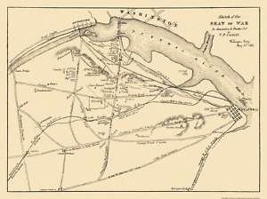 ALEXANDRIA VIRGINIA/VA SEAT OF CIVIL WAR MAP 1861 MOTP  