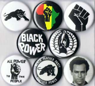 Black Panther Party 1 buttons pins badges pinback button huey newton 