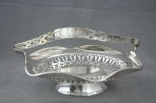 Silver Plate Pierced Bowl Bon Bon Basket Midsilcraft  