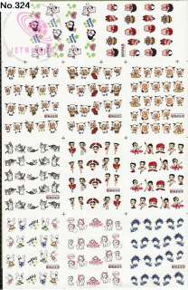   220 NAIL IMAGES IN 1 NAIL ART TATTOOS STICKER WATER DECAL M  