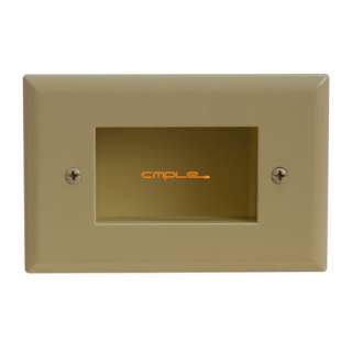 Easy Mount Low Voltage Recessed Wall Plate w/ Brackets Ivory HDMI RCA 