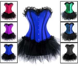 New Sexy boned Corset Bustier Top and Tutu Set  