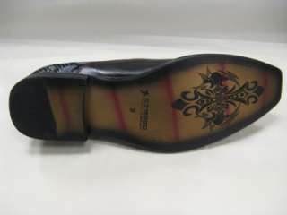   New Black with Leather and Fabric Gray Flocking Design Shoes FI 8606