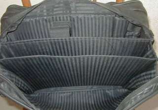 Black Rugged Napa Leather TUMI Laptop Briefcase~Brief Bag  