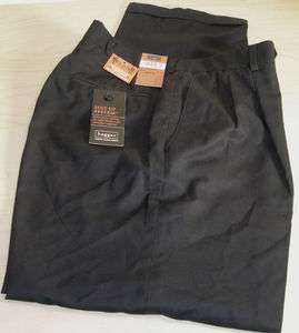 HAGGAR New Black Dress Pants Solid Gabardine 36 x 32  