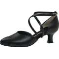  Exclusive Dance Shoes Damen Tanzschuhe , schwarz Leder 