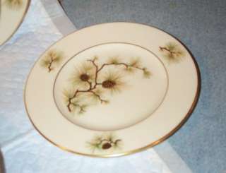 Vintage LENOX Pine Cone Dinnerware 16 Pieces Plate Cup & Saucer 4 