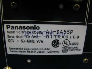 Panasonic AJ D455 DVC Pro Editor w/ 303 tape hrs, SDI option  