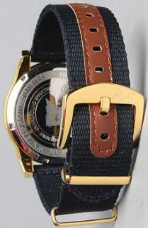 LRG The Field and Research Watch in Navy and Gold  Karmaloop 