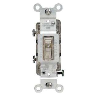 Leviton 15 Amp 3 Way Clear Light Switch R50 01463 0LC at The Home 