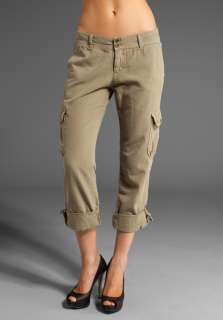 CURRENT/ELLIOTT The Slouchy Skinny Cargo Pant in Pale Olive at Revolve 