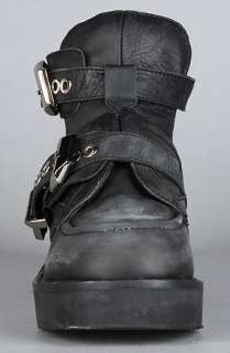 Jeffrey Campbell The Coltrane Boot in Distressed Black  Karmaloop 