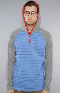 Burton The Crackle Hooded Henley in Swedish Blue  Karmaloop 