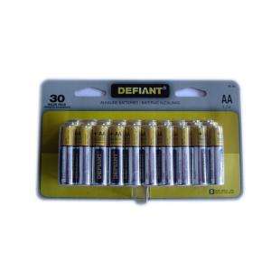 Defiant AA Alkaline Battery 30 Pack HD AA 30PK 