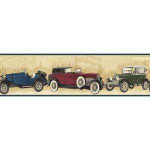  in X 15 Ft Jewel Tone Antique Cars Border WC1282930 