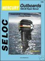 Mercury 40 115 HP Repair Manual 1965 1989  