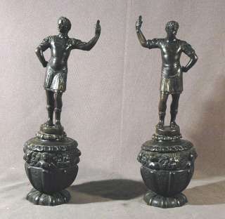 PAIR OF ITALIAN BRONZE FIGURES FROM THE 17TH CENTURY  