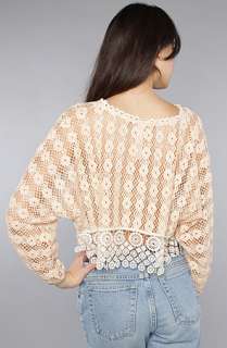 Free People The New Romantics Heirloom Rashele Cropped Blouse 