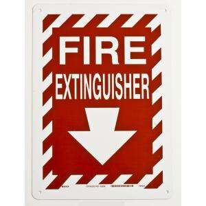 14 in. x 10 in. Aluminum Fire Extinguisher Sign 43294 at The Home 