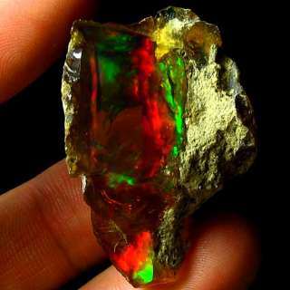79CT Natural Ethiopian Black Fire Opal Rough YZQ9  