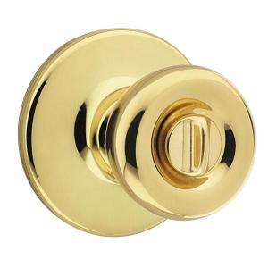 Kwikset Tylo Polished Brass Bed/Bath Knob ZZ300T 3 CP at The Home 