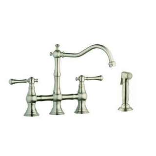 GROHE Kitchen Bridge with Spray in Infinity Brushed Nickel 20158EN0 at 