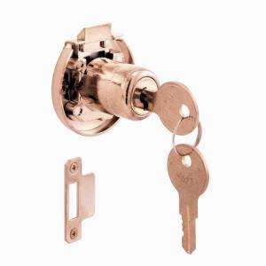 Prime Line Brass Keyed Cabinet/Drawer Lock U 10667 