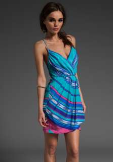 YUMI KIM Jayne Dress in Nava Teal Stripes  