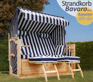 Strandkorb Bavaro Blau 160 cm breit  Garten