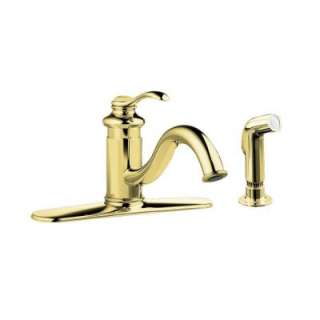 KOHLER Fairfax Single Control Kitchen Sink Faucet with Escutcheon and 