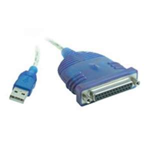 Cables To Go 6 Foot USB to DB25 Female Parallel Printer Adapter, Blue 
