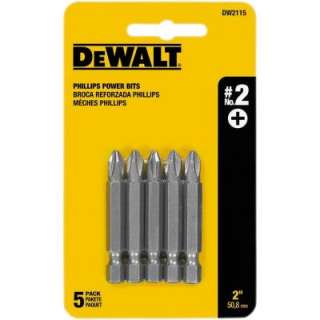 DEWALT #2 X 2 In. Phillips Power Bits 5 Pieces DW2115 at The Home 