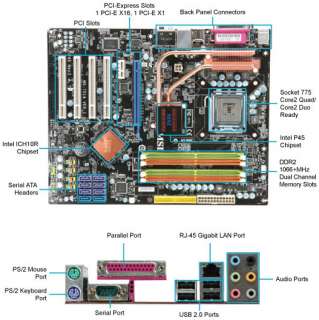 MSI P45 Neo3 FR Motherboard   Intel P45, Socket 775, ATX, Audio, PCI 