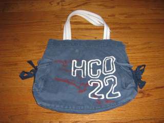 GREAT HOLLISTER CANVAS BAG BLUE GENTLY USED ONLY COUPLE OF TIMES 