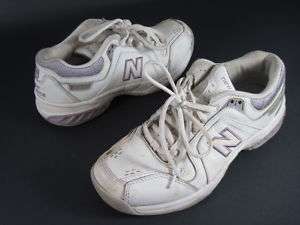 NEW BALANCE White Purple Lace Tie Shoes Sneakers Size 7  