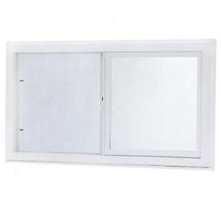   Slider Window, 32 in. x 14 in. White with Dual Pane Insulated Glass