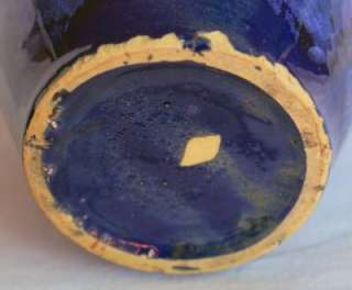 Early Brush McCoy Pottery Blue Onyx Vase 1920s 30s  