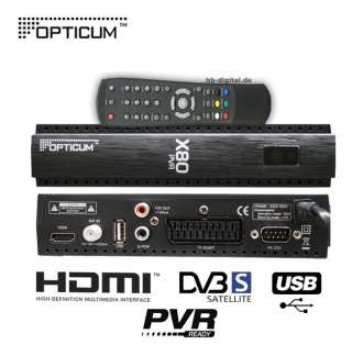 TOP Opticum X80 HDMI PVR Digital Sat Receiver USB DVB S 5908252681327 
