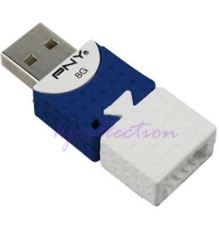 PNY 8GB 8G USB Flash Pen Drive Disk Attache Cute BRICK  