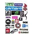 Sticker Set Skater Labels Brand und Marken Aufkleber   Pack S
